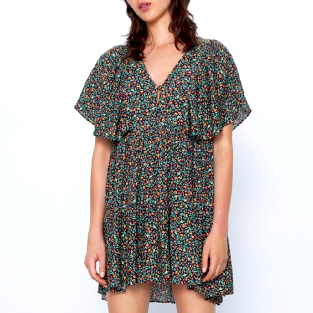 Zara floral mini dress XS